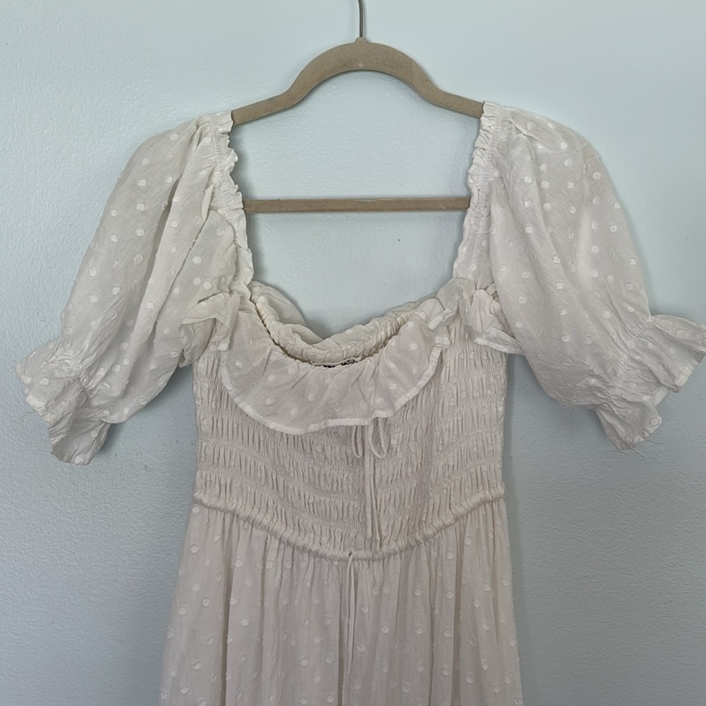 Cotton Ruffled, A Line Flowy Long dress - Picture 3 of 4